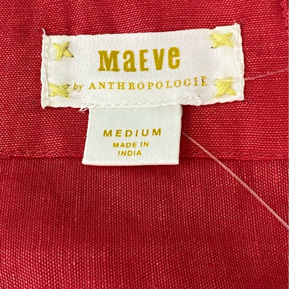 NWT Women’s Anthropologie The Bennet Buttondown Shirt by Maeve: Linen Edition - Picture 8 of 9